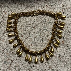 Vintage Donna Karan Gold-Tone Teardrop Necklace